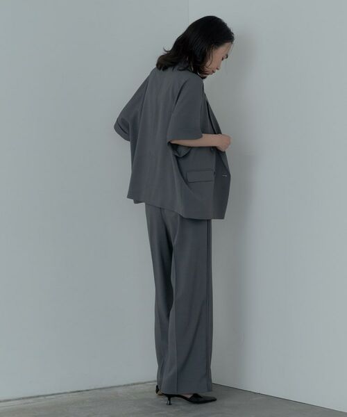 GALLEST / ギャレスト テーラードジャケット | 【セットアップ対応】イージーダブルブレスト半袖ジャケット | 詳細9