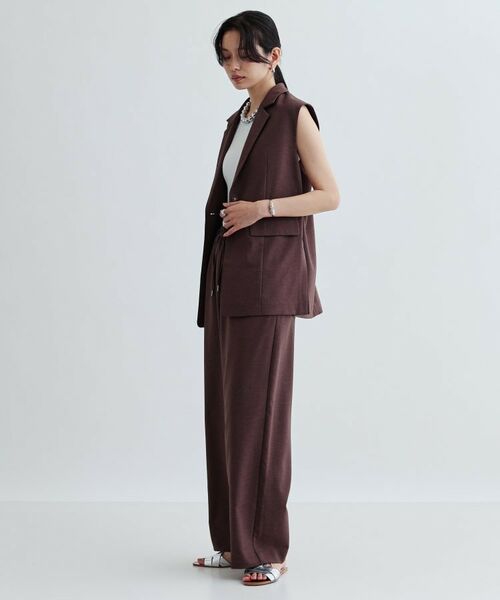 GALLEST / ギャレスト ベスト | 【セットアップ対応】リネンライクジレジャケット【カセット服/通勤・オフィス】 | 詳細10