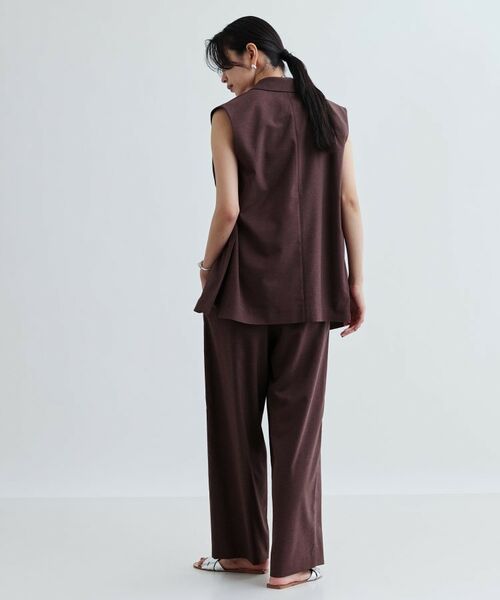 GALLEST / ギャレスト ベスト | 【セットアップ対応】リネンライクジレジャケット【カセット服/通勤・オフィス】 | 詳細11