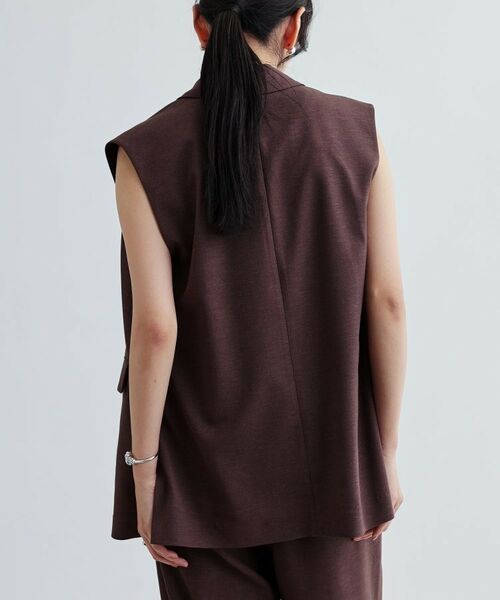 GALLEST / ギャレスト ベスト | 【セットアップ対応】リネンライクジレジャケット【カセット服/通勤・オフィス】 | 詳細15