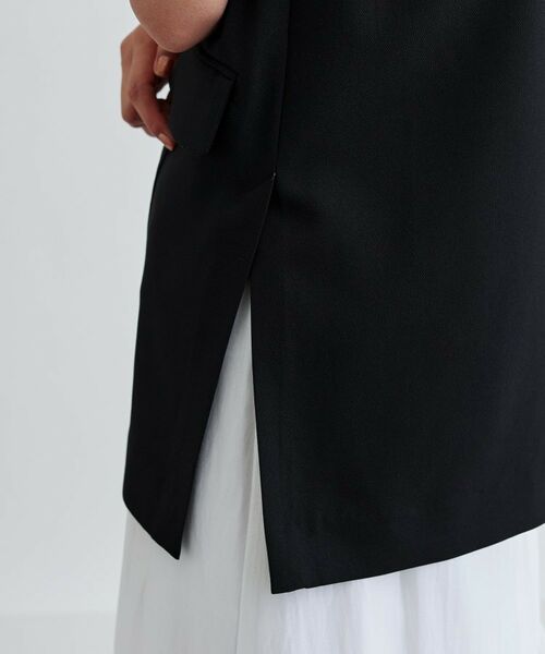 GALLEST / ギャレスト ベスト | 【セットアップ対応】リネンライクジレジャケット【カセット服/通勤・オフィス】 | 詳細7