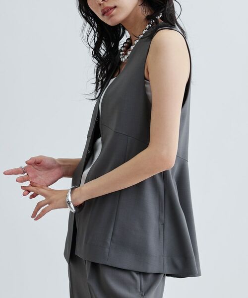 GALLEST / ギャレスト ベスト | 【セットアップ対応】イージーペプラムジレ | 詳細15