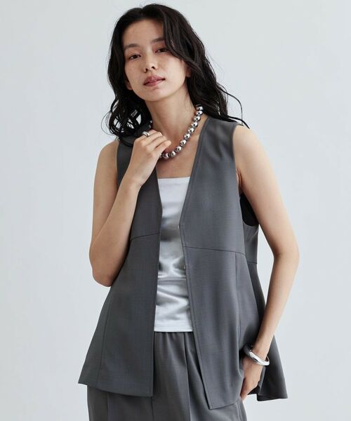 GALLEST / ギャレスト ベスト | 【セットアップ対応】イージーペプラムジレ | 詳細17
