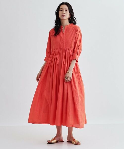 GALLEST / ギャレスト ロング・マキシ丈ワンピース | ピンタックコットンワンピース | 詳細1