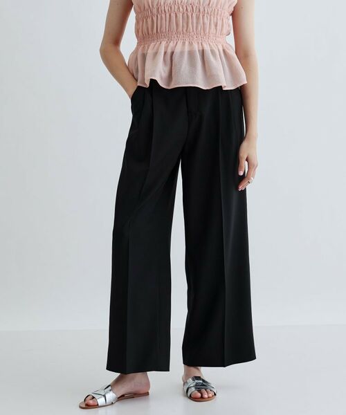 GALLEST / ギャレスト パンツ | モードストレートパンツ(ブラック(019))