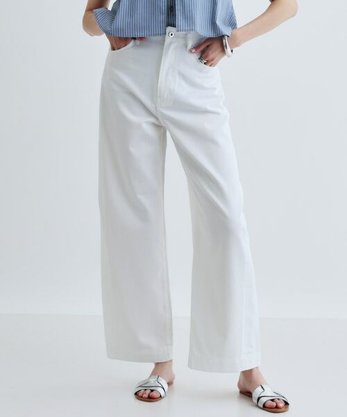 GALLEST / ギャレスト デニムパンツ | ライトワイドデニム(ホワイト(001))