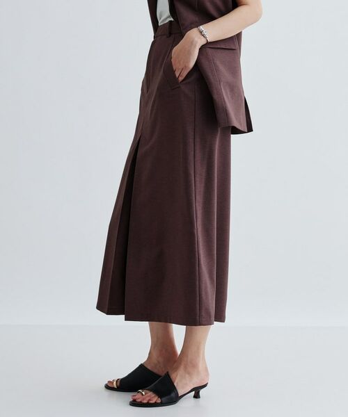 GALLEST / ギャレスト ロング・マキシ丈スカート | 【セットアップ対応】リネンライクボックスタックスカート【カセット服/通勤・オフィス】 | 詳細11