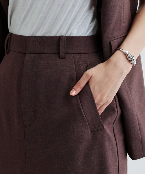 GALLEST / ギャレスト ロング・マキシ丈スカート | 【セットアップ対応】リネンライクボックスタックスカート【カセット服/通勤・オフィス】 | 詳細13