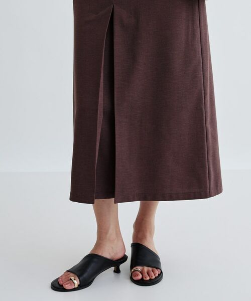 GALLEST / ギャレスト ロング・マキシ丈スカート | 【セットアップ対応】リネンライクボックスタックスカート【カセット服/通勤・オフィス】 | 詳細14