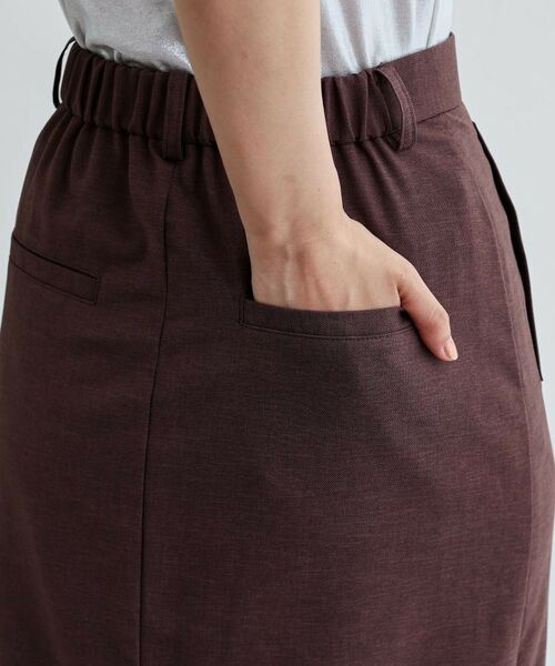 GALLEST / ギャレスト ロング・マキシ丈スカート | 【セットアップ対応】リネンライクボックスタックスカート【カセット服/通勤・オフィス】 | 詳細15