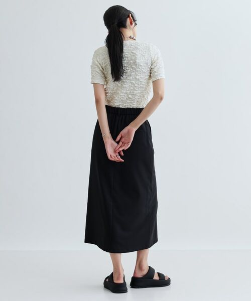 GALLEST / ギャレスト ロング・マキシ丈スカート | 【セットアップ対応】リネンライクボックスタックスカート【カセット服/通勤・オフィス】 | 詳細3