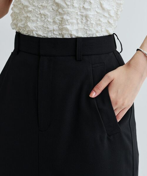 GALLEST / ギャレスト ロング・マキシ丈スカート | 【セットアップ対応】リネンライクボックスタックスカート【カセット服/通勤・オフィス】 | 詳細6