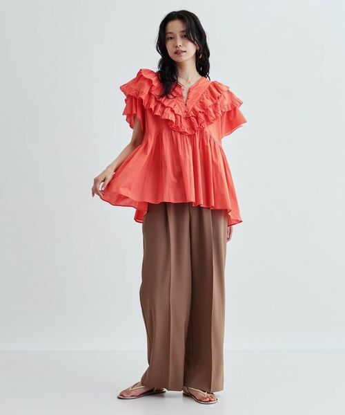 GALLEST / ギャレスト シャツ・ブラウス | フリルレイヤードコットンブラウス | 詳細1