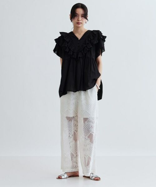 GALLEST / ギャレスト シャツ・ブラウス | フリルレイヤードコットンブラウス | 詳細10