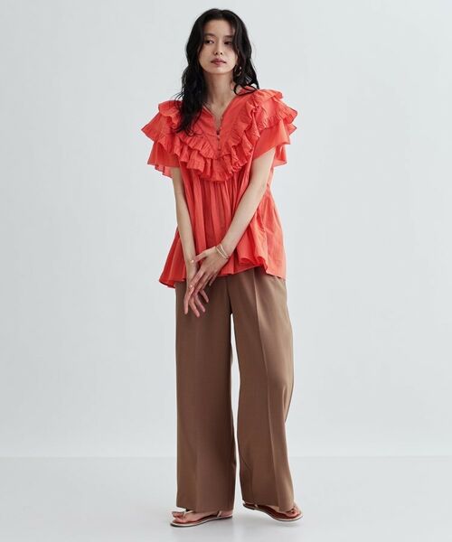 GALLEST / ギャレスト シャツ・ブラウス | フリルレイヤードコットンブラウス | 詳細2