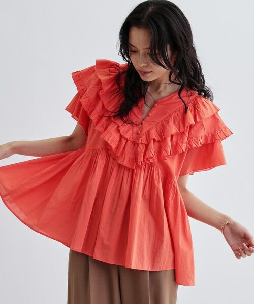 GALLEST / ギャレスト シャツ・ブラウス | フリルレイヤードコットンブラウス | 詳細3