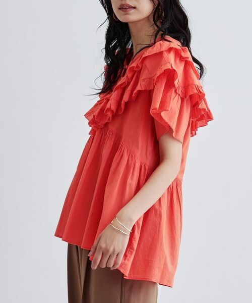 GALLEST / ギャレスト シャツ・ブラウス | フリルレイヤードコットンブラウス | 詳細4