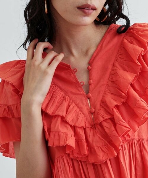 GALLEST / ギャレスト シャツ・ブラウス | フリルレイヤードコットンブラウス | 詳細7
