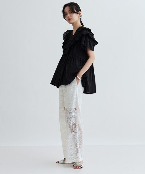 GALLEST / ギャレスト シャツ・ブラウス | フリルレイヤードコットンブラウス | 詳細9