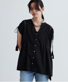 GALLEST / ギャレスト シャツ・ブラウス | シャーリングスリーブコットンブラウス