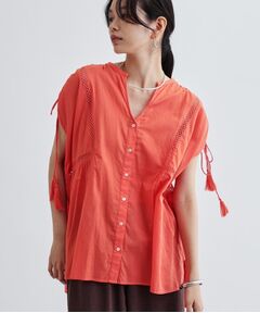 GALLEST / ギャレスト シャツ・ブラウス | シャーリングスリーブコットンブラウス