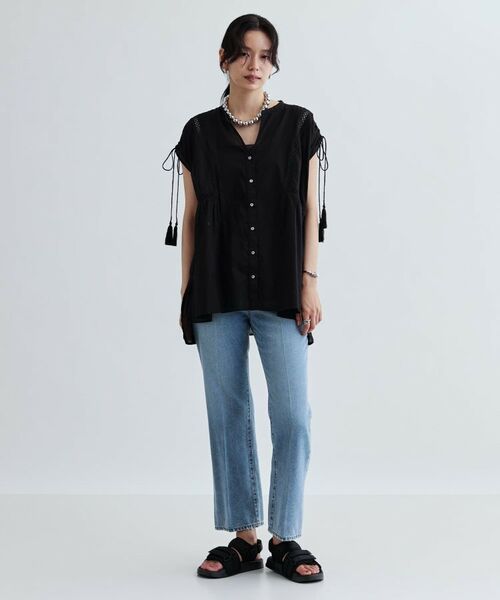 GALLEST / ギャレスト シャツ・ブラウス | シャーリングスリーブコットンブラウス | 詳細1
