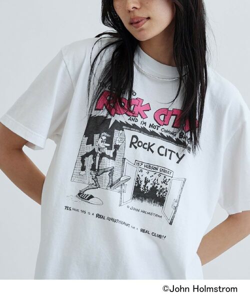 GALLEST/ギャレスト 【GOOD ROCK SPEED×JOHN HOLMSTROM】ROCK CITY T-SHIRT ホワイト(001) 38 GALLEST/ギャレスト 【GOOD ROCK SPEED×JOHN HOLMSTROM】ROCK CITY T-SHIRT ホワイト(001) 38