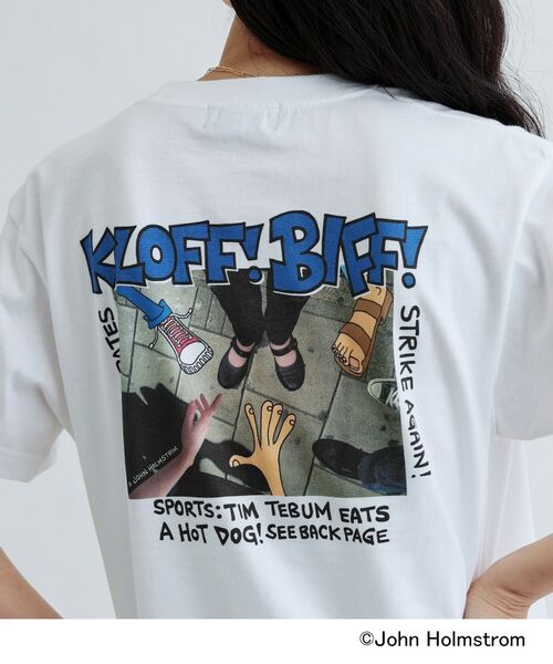 GALLEST/ギャレスト 【GOOD ROCK SPEED×JOHN HOLMSTROM】KLOFF! BIFF! Tシャツ ホワイト(001) 38 GALLEST/ギャレスト 【GOOD ROCK SPEED×JOHN HOLMSTROM】KLOFF! BIFF! Tシャツ ホワイト(001) 38