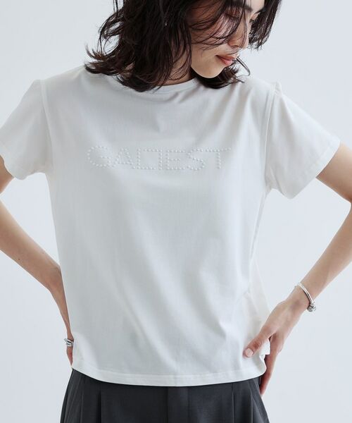 GALLEST / ギャレスト Tシャツ | パール調ロゴTシャツ | 詳細5