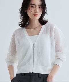 GALLEST / ギャレスト カーディガン・ボレロ | 【再入荷】メッシュジップカーディガン