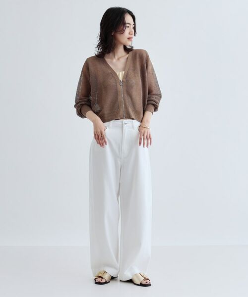 GALLEST / ギャレスト カーディガン・ボレロ | 【再入荷】メッシュジップカーディガン | 詳細1