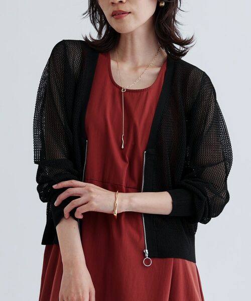 GALLEST / ギャレスト カーディガン・ボレロ | 【再入荷】メッシュジップカーディガン | 詳細13