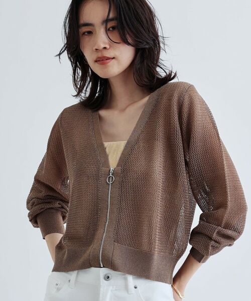 GALLEST / ギャレスト カーディガン・ボレロ | 【再入荷】メッシュジップカーディガン | 詳細4