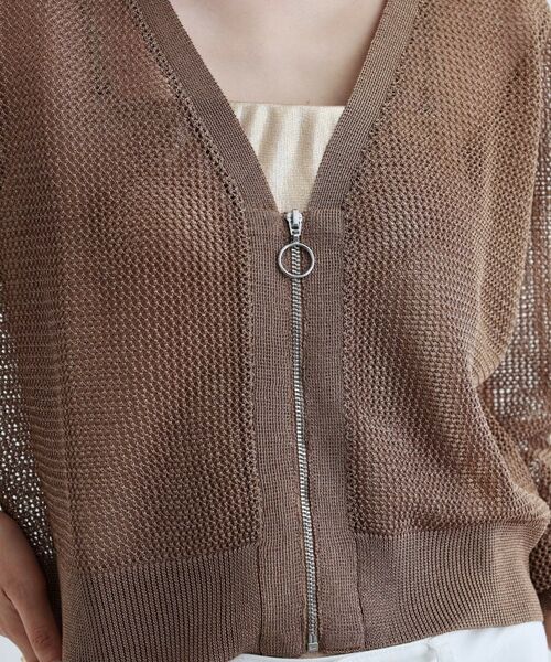 GALLEST / ギャレスト カーディガン・ボレロ | 【再入荷】メッシュジップカーディガン | 詳細5