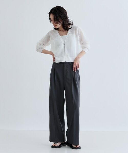 GALLEST / ギャレスト カーディガン・ボレロ | 【再入荷】メッシュジップカーディガン | 詳細6