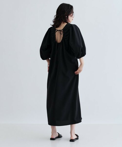 GALLEST / ギャレスト ロング・マキシ丈ワンピース | フォルムスリーブワンピース(ブラック(019))