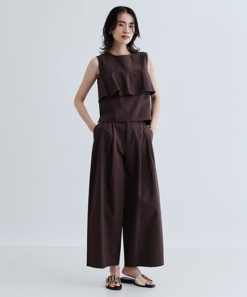 GALLEST / ギャレスト パンツ | 【セットアップ可能】ストライプサッカーワイドパンツ【洗える/カセット服】 | 詳細6