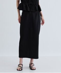 GALLEST / ギャレスト ロング・マキシ丈スカート | 【セットアップ可能】スクエアサッカースリットスカート【洗える/カセット服】