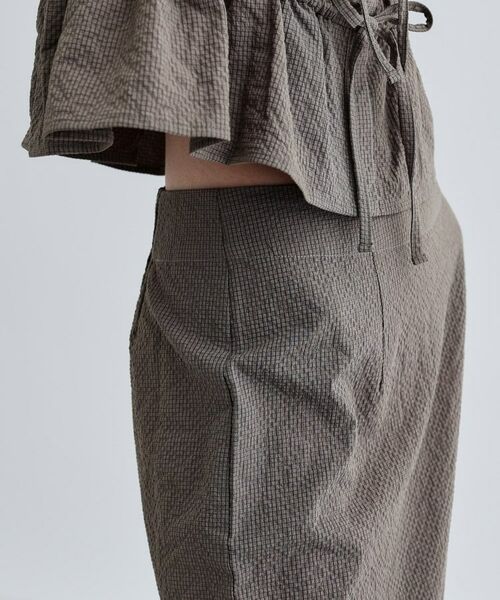 GALLEST / ギャレスト ロング・マキシ丈スカート | 【セットアップ可能】スクエアサッカースリットスカート【洗える/カセット服】 | 詳細11