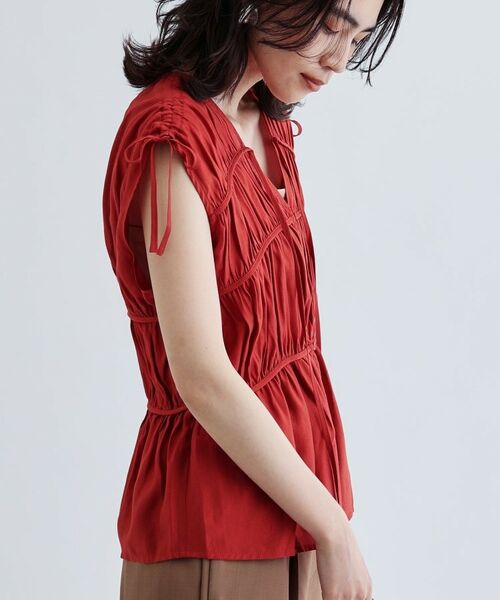GALLEST / ギャレスト シャツ・ブラウス | ギャザースリーブレスブラウス | 詳細15
