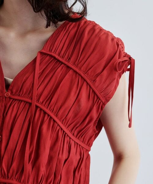 GALLEST / ギャレスト シャツ・ブラウス | ギャザースリーブレスブラウス | 詳細17