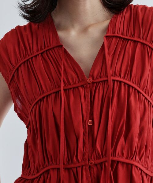 GALLEST / ギャレスト シャツ・ブラウス | ギャザースリーブレスブラウス | 詳細18