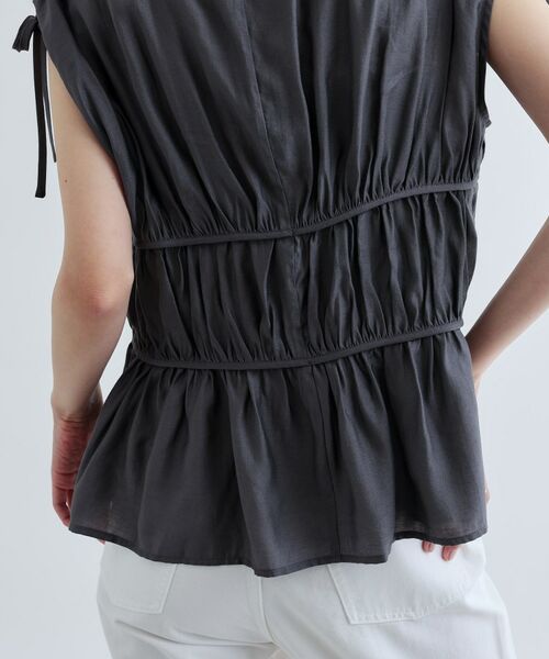 GALLEST / ギャレスト シャツ・ブラウス | ギャザースリーブレスブラウス | 詳細7