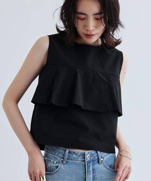 GALLEST / ギャレスト シャツ・ブラウス | 【セットアップ可能】ストライプサッカーフリルブラウス【洗える/カセット服】 | 詳細10