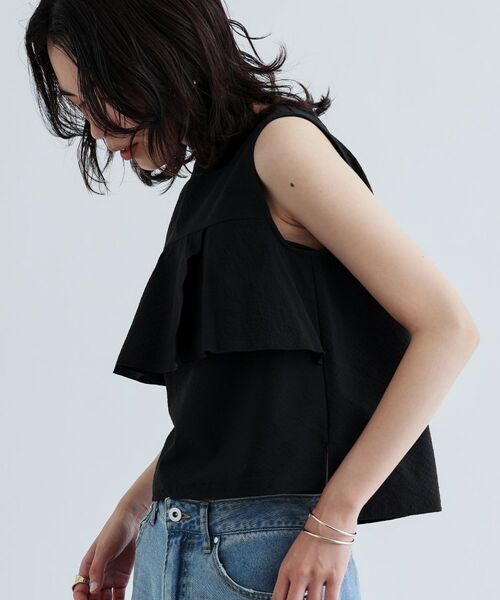 GALLEST / ギャレスト シャツ・ブラウス | 【セットアップ可能】ストライプサッカーフリルブラウス【洗える/カセット服】 | 詳細13