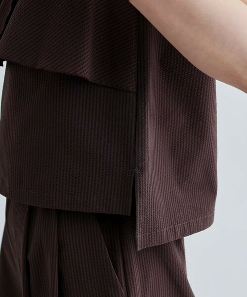 GALLEST / ギャレスト シャツ・ブラウス | 【セットアップ可能】ストライプサッカーフリルブラウス【洗える/カセット服】 | 詳細6