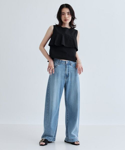 GALLEST / ギャレスト シャツ・ブラウス | 【セットアップ可能】ストライプサッカーフリルブラウス【洗える/カセット服】 | 詳細8