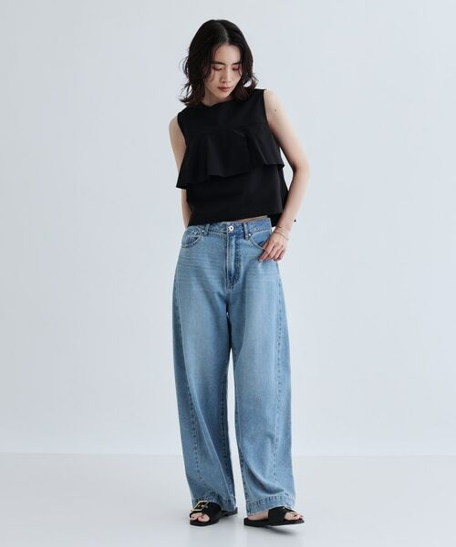 GALLEST / ギャレスト シャツ・ブラウス | 【セットアップ可能】ストライプサッカーフリルブラウス【洗える/カセット服】 | 詳細9