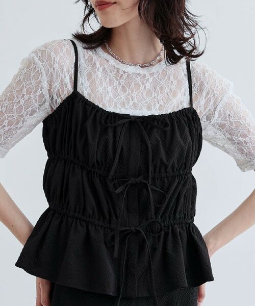 GALLEST / ギャレスト キャミソール・チューブトップ | 【セットアップ可能】スクエアサッカービスチェ【洗える/カセット服】 | 詳細3