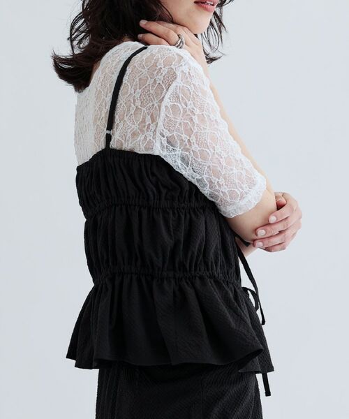 GALLEST / ギャレスト キャミソール・チューブトップ | 【セットアップ可能】スクエアサッカービスチェ【洗える/カセット服】 | 詳細4